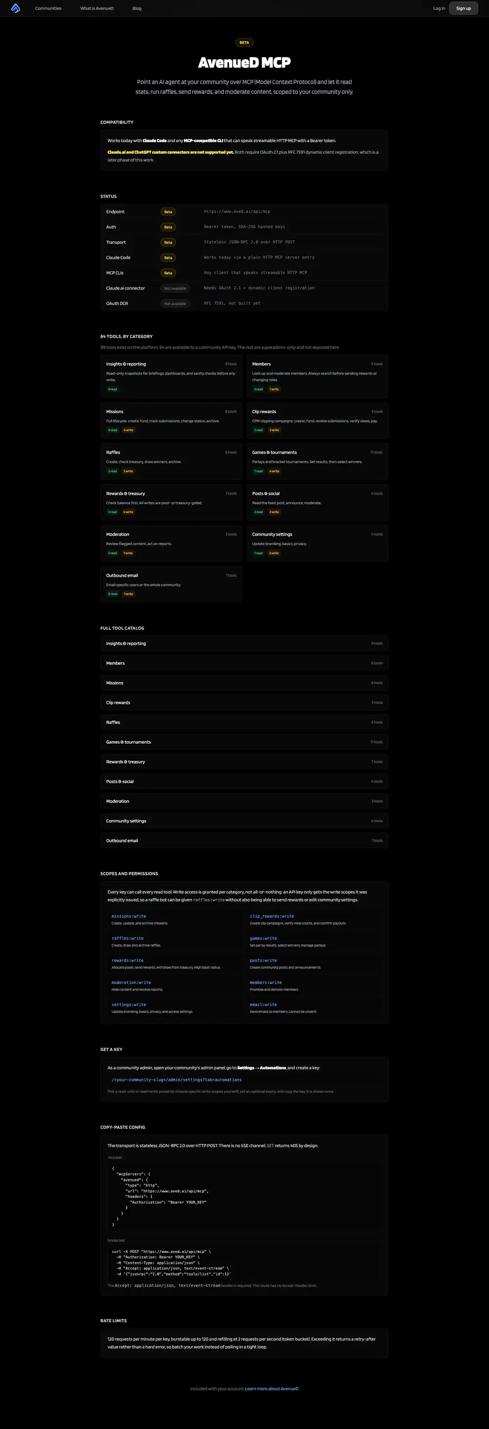Avenued: aved.ai/mcp
